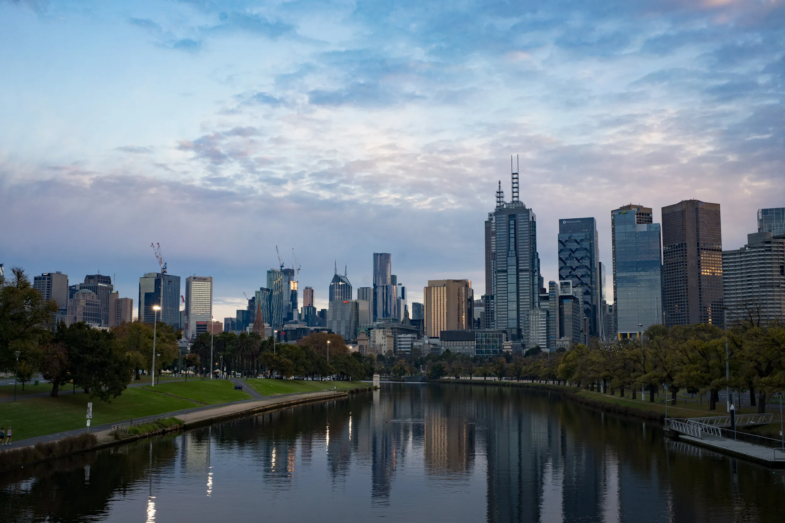 cityscape at dawn